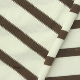 Brown Horizontal-Stripe Jersey Knit, Cotton, 260 gsm, 185 cm — photo 1