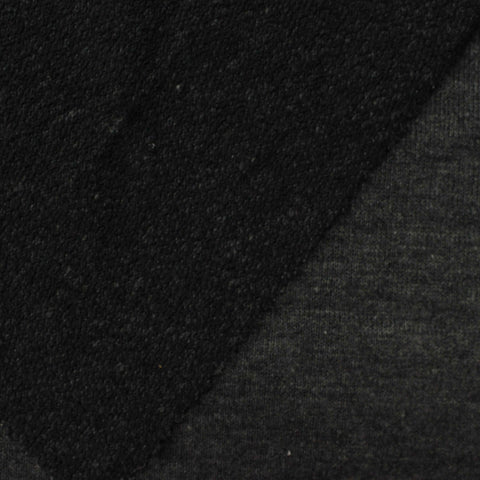 Charcoal Marl French Terry, Cotton-Poly