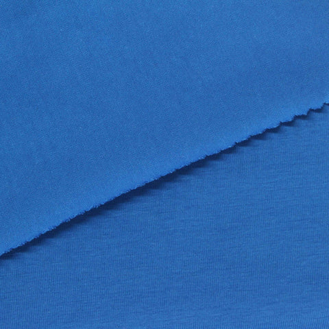 Cotton Stretch Jersey Knit Fabric, 165 gsm, 170 cm — Blue
