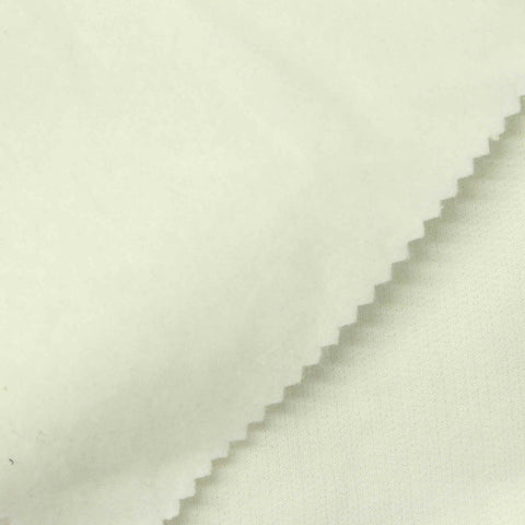 Brushed Cotton Polyester Stretch French Terry Fabric, 350 gsm, 180 cm — Beige