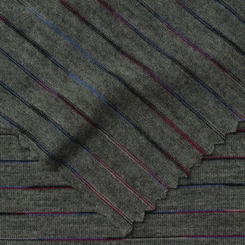 Grey Stripes Knit, Viscose