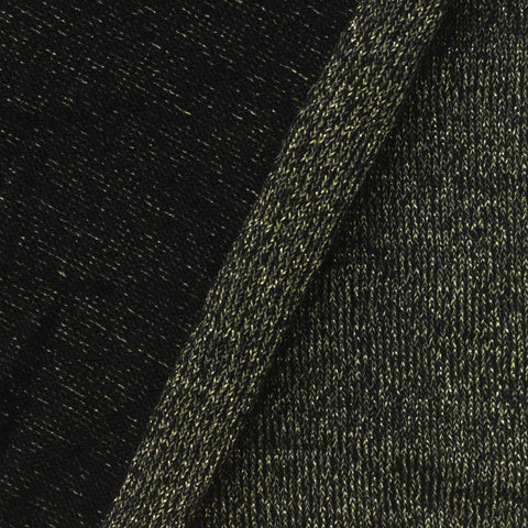 Black Marl Chunky Knit, Viscose-Poly, 240 gsm