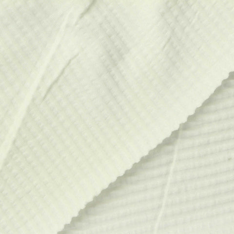 Striped Polyester Stretch Knit Fabric, 240 gsm, 148 cm — Beige