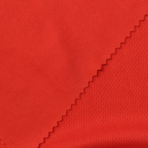 100% Polyester Mesh Fabric, 135 gsm, 165 cm — Red