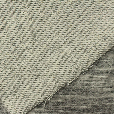 Grey Marl French Terry, Poly-Cotton, 251 gsm