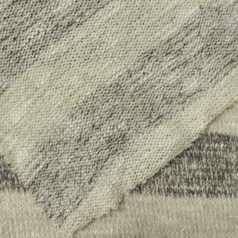 Dark Grey Stripes Chunky Knit, Poly-Cotton, 173 gsm
