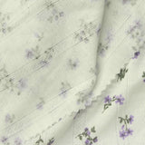 Purple Flowers Pointelle Knit, Polyester — photo 1