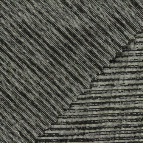 Heathered Grey Horizontal-Stripe Knit, Polyester