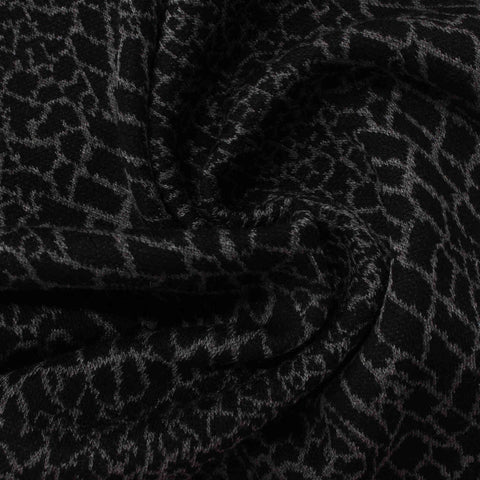 Dark Grey Leopard Jacquard