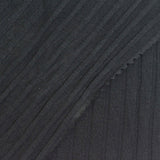 Cotton Polyester Stretch Rib Knit Fabric, 230 gsm, 135 cm — Black — photo 1
