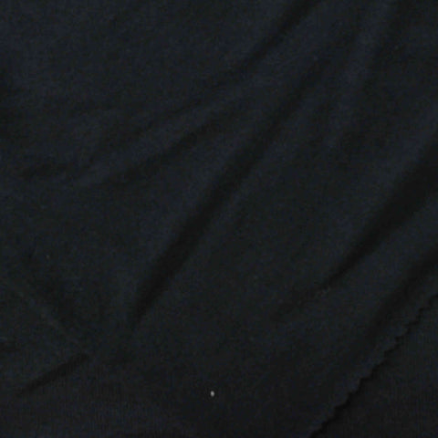 Viscose Stretch Jersey Knit Fabric, 144 gsm, 155 cm — Black