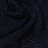 Jacquard 100% Polyester Pointelle Knit Fabric, 310 gsm, 140 cm — Navy — photo 1