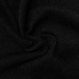 Polyester Stretch Chunky Knit Fabric, 180 gsm, 150 cm — Black — photo 1