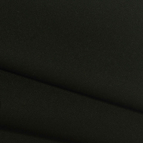 Viscose Nylon Stretch Linen-Look Fabric, 400 gsm, 145 cm — Black