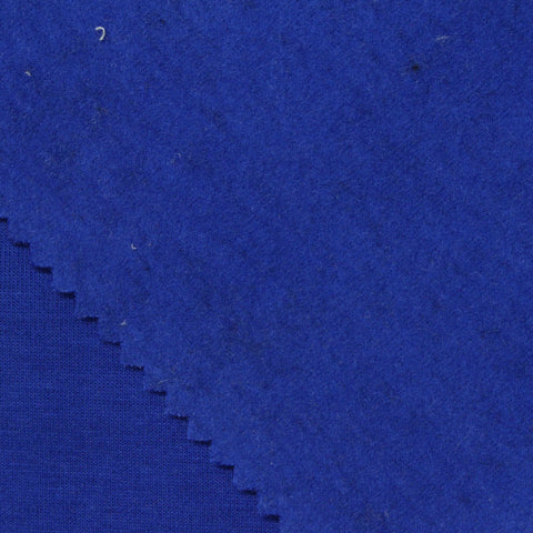 Brushed Cotton Polyester Stretch Scuba Knit Fabric, 360 gsm, 172 cm — Blue