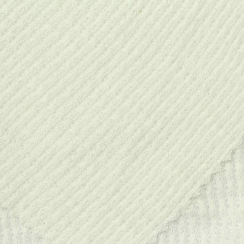 Slub 100% Cotton Waffle Knit Fabric, 155 gsm, 145 cm — White