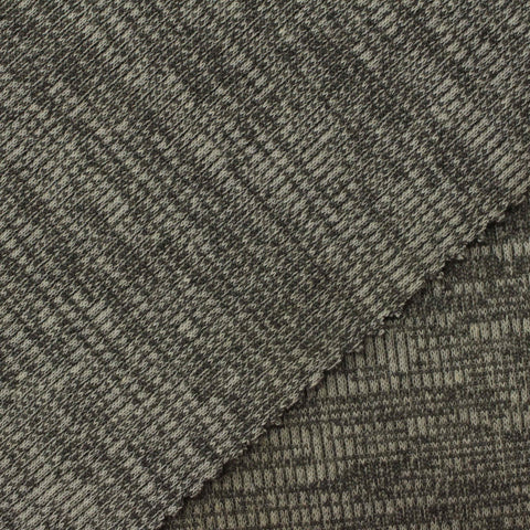Light Grey Vertical-Band Rib Knit, Polyester