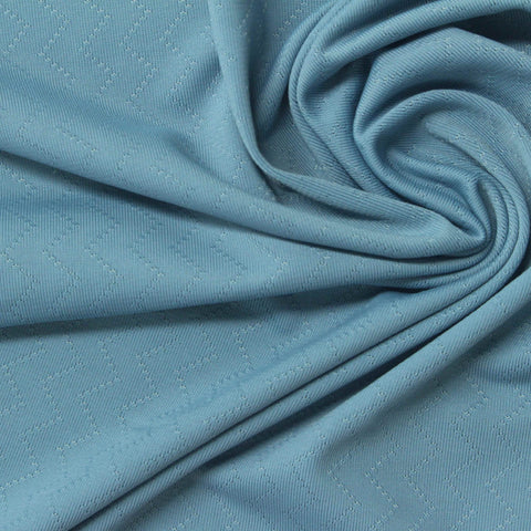 Blue Chevron Jacquard, Nylon-Spandex