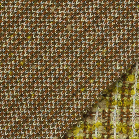 Yellow Plaid Bouclé, Polyester