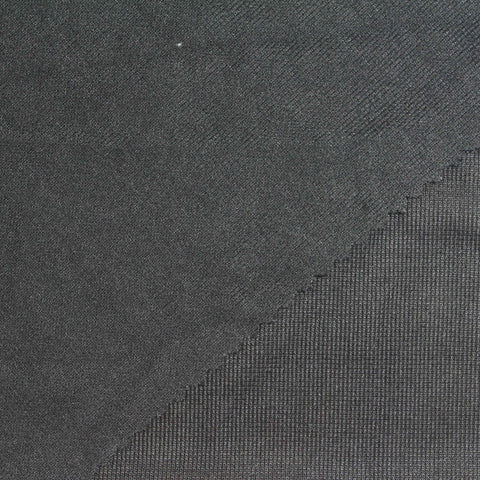 100% Polyester Rib Knit Fabric, 210 gsm, 170 cm — Grey