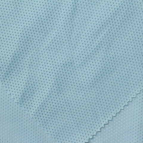 100% Polyester Birdseye Knit Fabric, 125 gsm, 160 cm — Blue