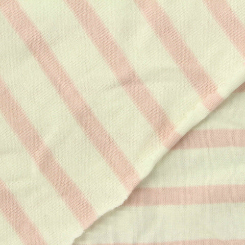 Light Pink Stripes Jersey Knit, Cotton