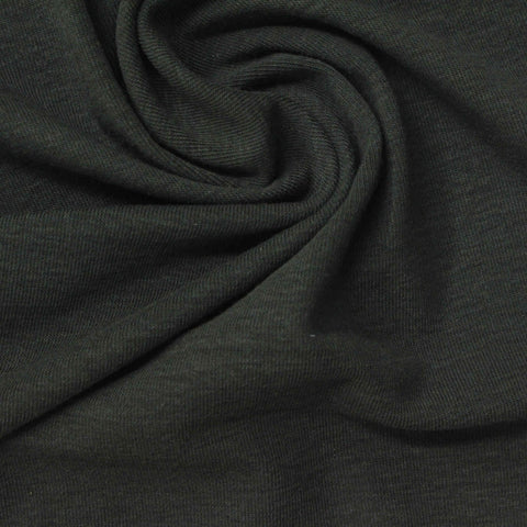 Heather Tencel Lyocell Acrylic Blend Stretch Rib Knit Fabric, 250 gsm, 160 cm — Grey
