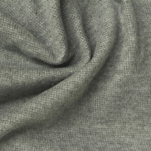 Grey Marl Rib Knit, Poly-Viscose, 232 gsm
