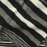 Black Horizontal-Stripe Jersey Knit, Poly-Viscose, 155 gsm, 170 cm — photo 1