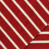 Red Horizontal-Stripe French Terry, Cotton-Poly, 270 gsm — photo 1