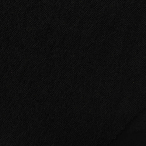 Polyester Cotton French Terry Fabric, 224 gsm, 170 cm — Black