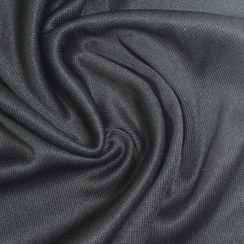 Dark Grey Marl Rib Knit, Polyester, 230 gsm, 200 cm