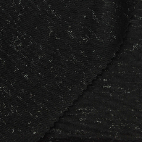 Polyester Jersey Knit Fabric, 135 gsm, 170 cm — Black