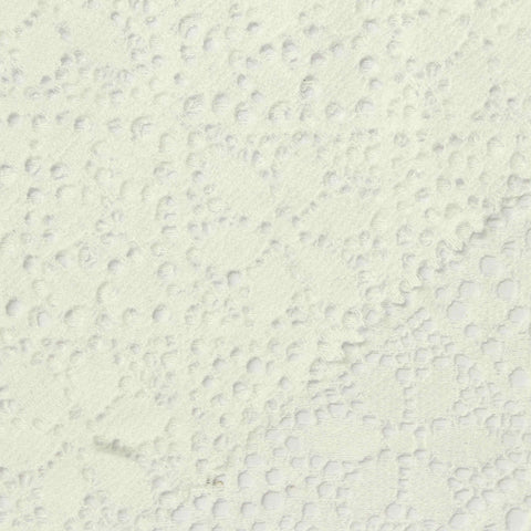 Cream Floral Lace, Nylon-Cotton, 115 gsm