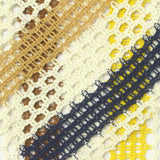 Brown Vertical-Stripe Chunky Knit, Poly-Cotton — photo 1