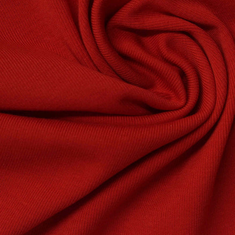 Cotton Metallic Jersey Knit Fabric, 185 gsm, 175 cm — Red