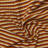 Maroon Horizontal-Stripe Rib Knit, Poly-Cotton — photo 1