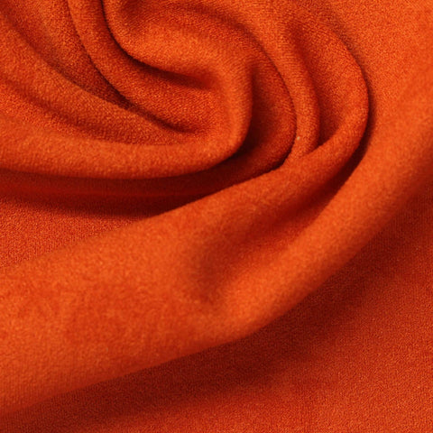 Polyester Stretch Linen-Look Fabric, 314 gsm — Orange