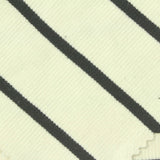 Dark Grey Horizontal-Stripe Rib Knit, Cotton, 300 gsm — photo 1