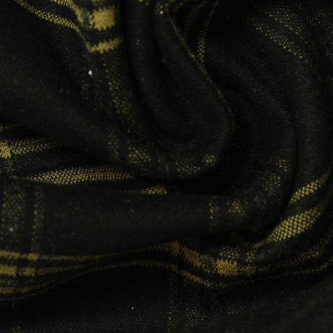 Black Plaid Jacquard, Viscose-Poly, 429 gsm