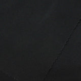 Polyester Stretch Linen-Look Fabric, 215 gsm — Black — photo 1