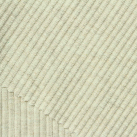 Light Beige Marl Rib Knit, Cotton