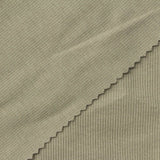 Polyester Cotton Stretch Rib Knit Fabric, 260 gsm, 100 cm — Khaki — photo 1