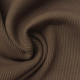 Cotton Stretch Rib Knit Fabric, 440 gsm, 120 cm — Brown — photo 1