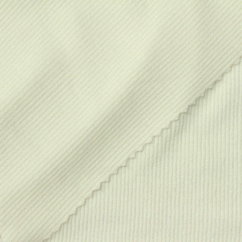 Off-White Ribbed Rib Knit, Viscose