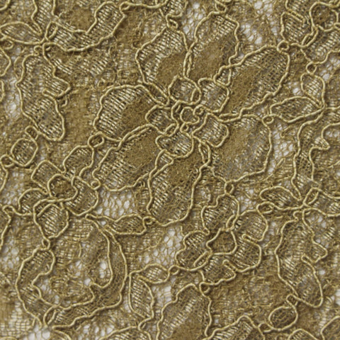 Bronze Floral Lace, Cotton-Nylon