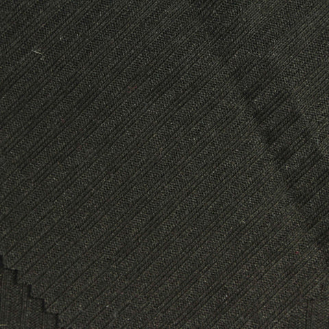 Polyester Viscose Stretch Rib Knit Fabric, 190 gsm — Black