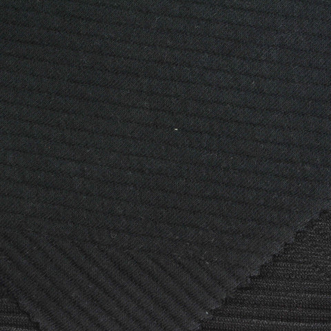 Black Tone-on-Tone Jacquard, Poly-Cotton, 270 gsm