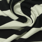 Black Horizontal-Stripe Jersey Knit, Tencel Lyocell, 220 gsm — photo 1