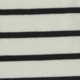 Black Horizontal-Stripe Jersey Knit, Cotton-Poly, 225 gsm — photo 1